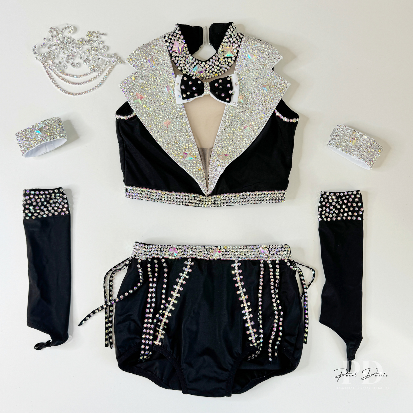 Ready to ship 9-10Y Tuxedo Black&White Jazz Dance Costume
