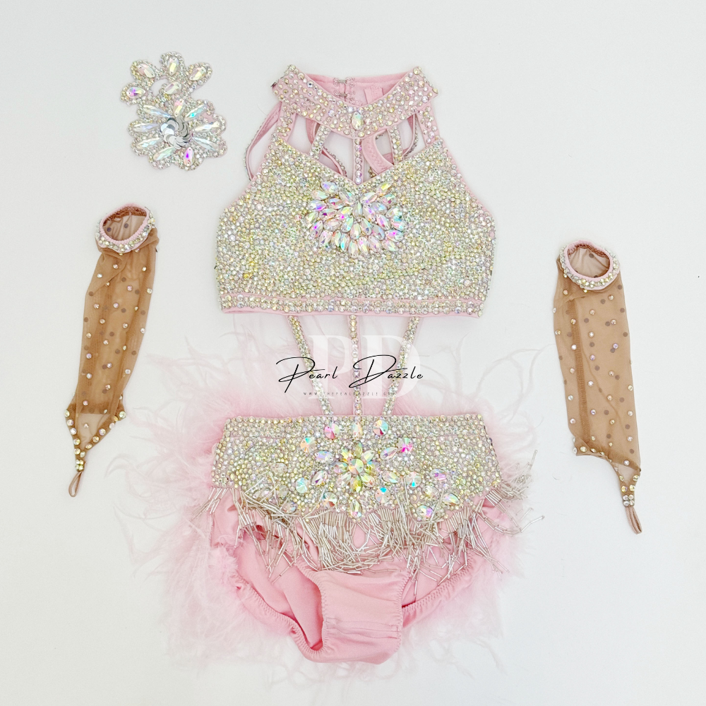Made to order- Sassy Baby Pink Jazz Musical Theater Dance Costume