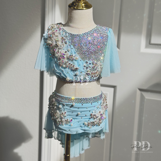 Made to order-  Blue Stars Customized Lyrical Dance Costume