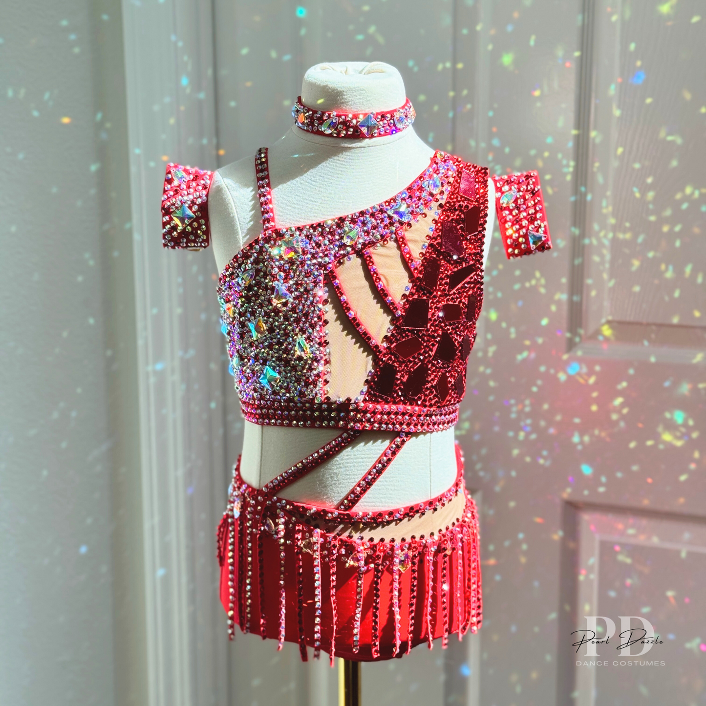 Made to Order Red Stunning Jazz Dance Costume