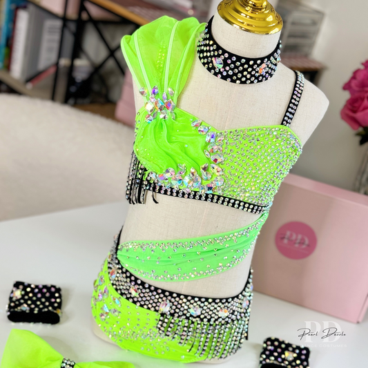 Sassy Neon Glam  Customized Jazz Dance Costume