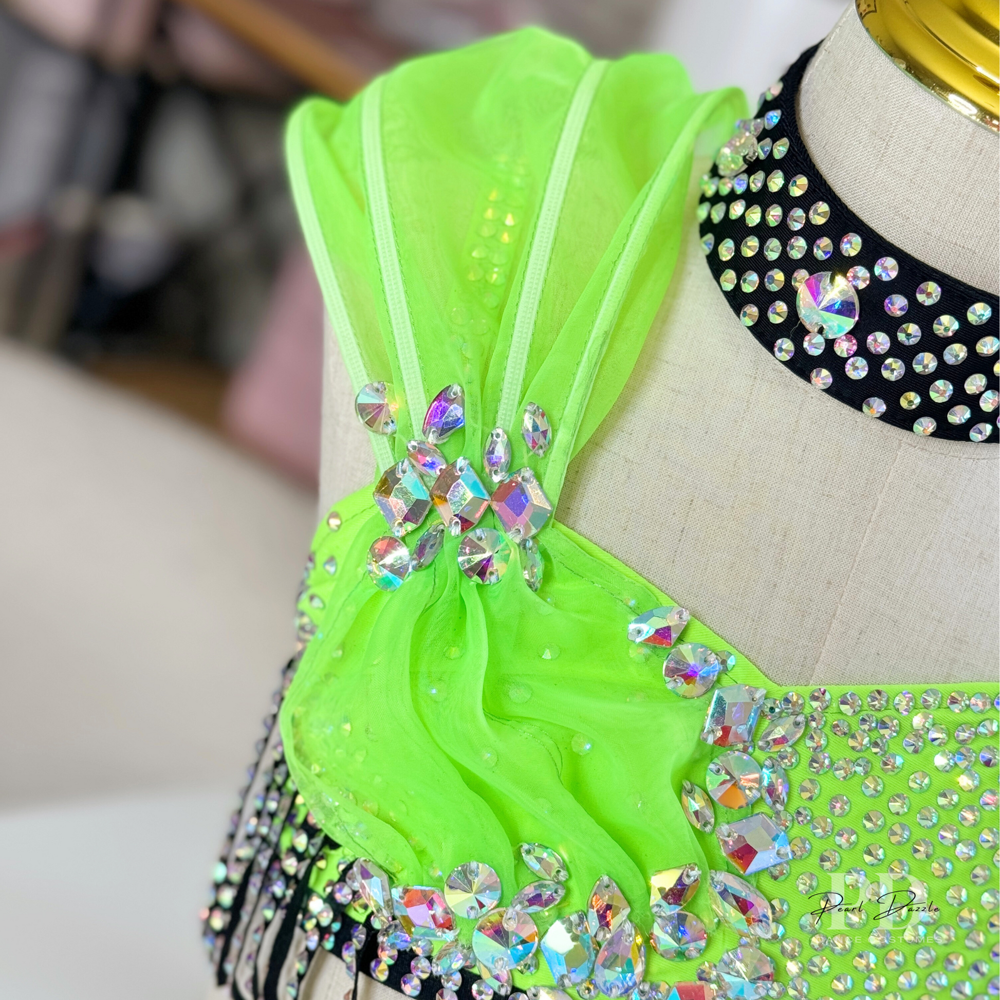 Sassy Neon Glam  Customized Jazz Dance Costume