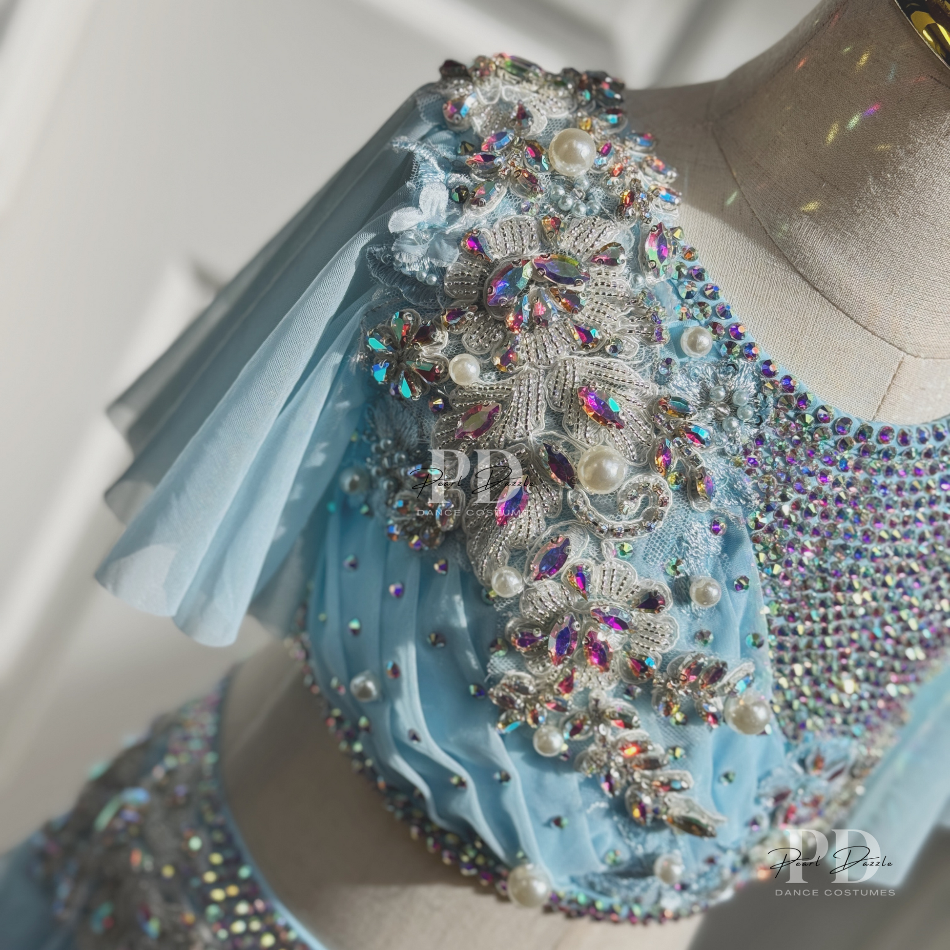 Made to order-  Blue Stars Customized Lyrical Dance Costume