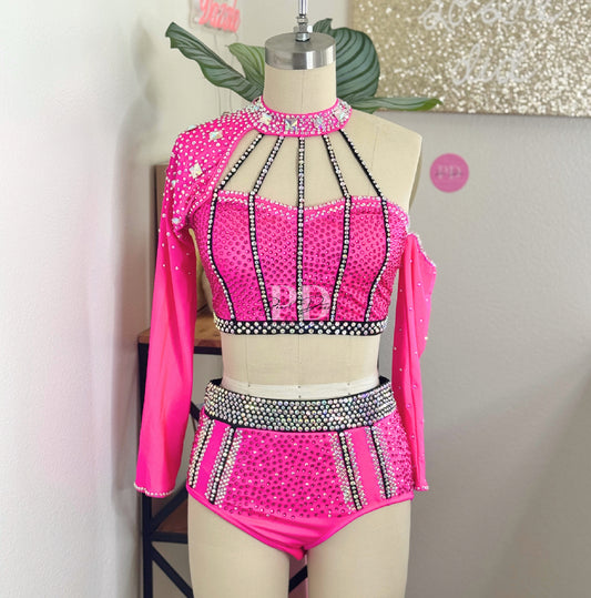 Made to order - Neon Pink Sassy Dance Costume