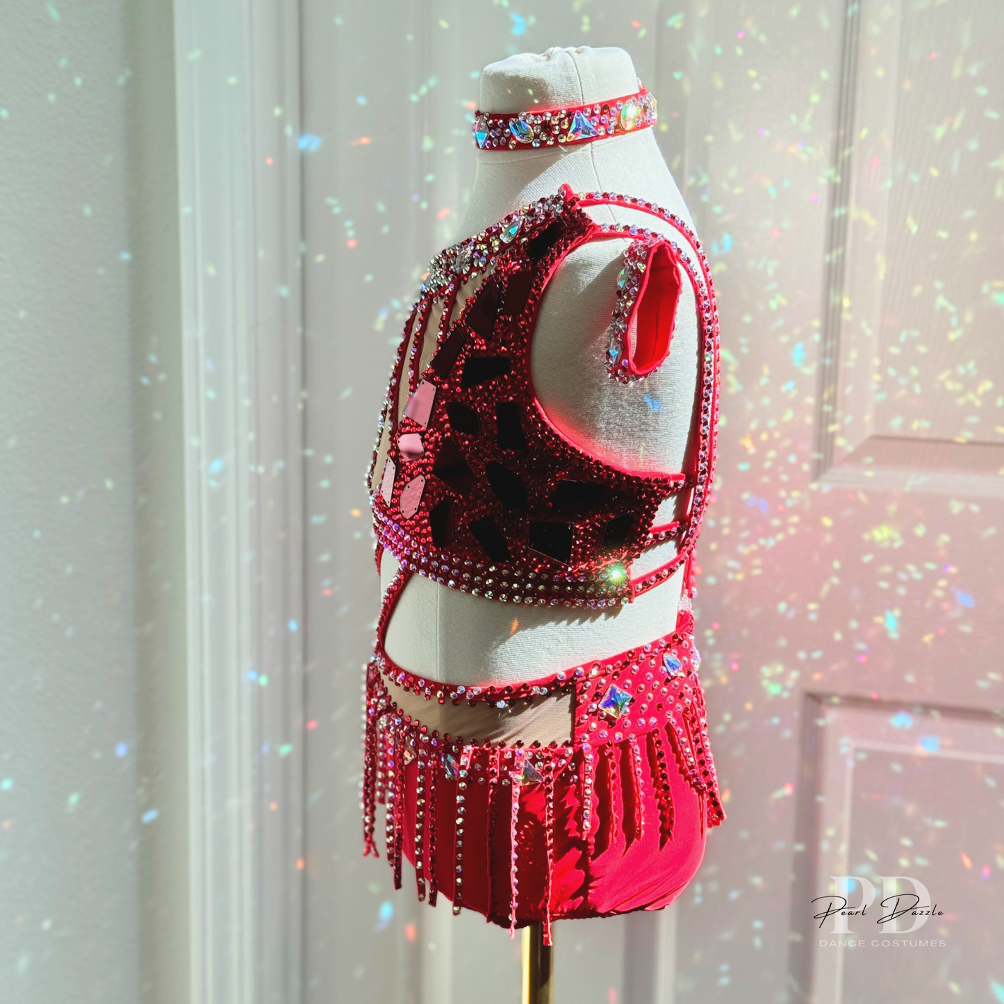 Made to Order Red Stunning Jazz Dance Costume