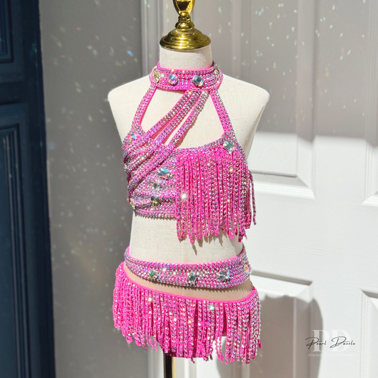 Made to order- Sassy Neon Pink Jazz Dance Costume