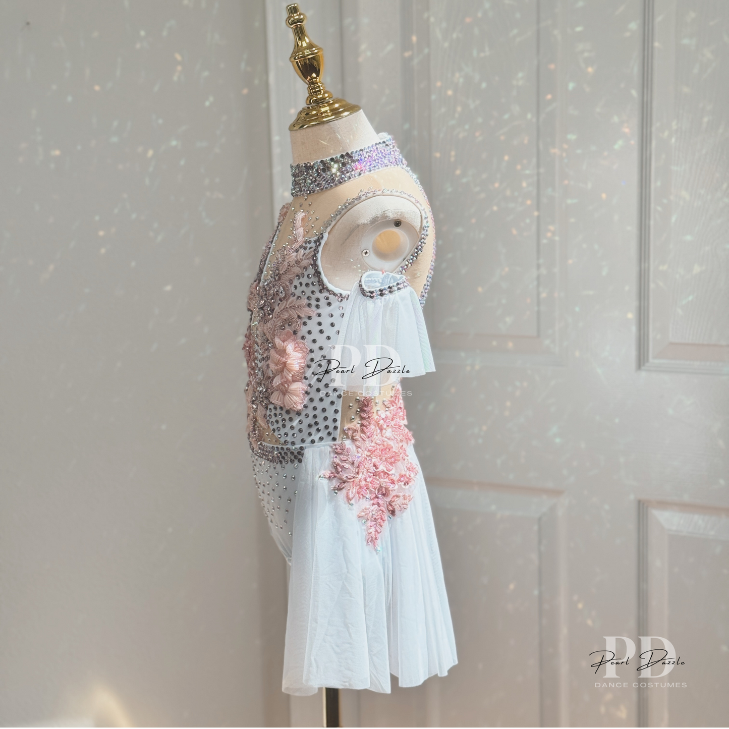 Made to order -Floral White Beautiful Customized Lyrical Dance Costume
