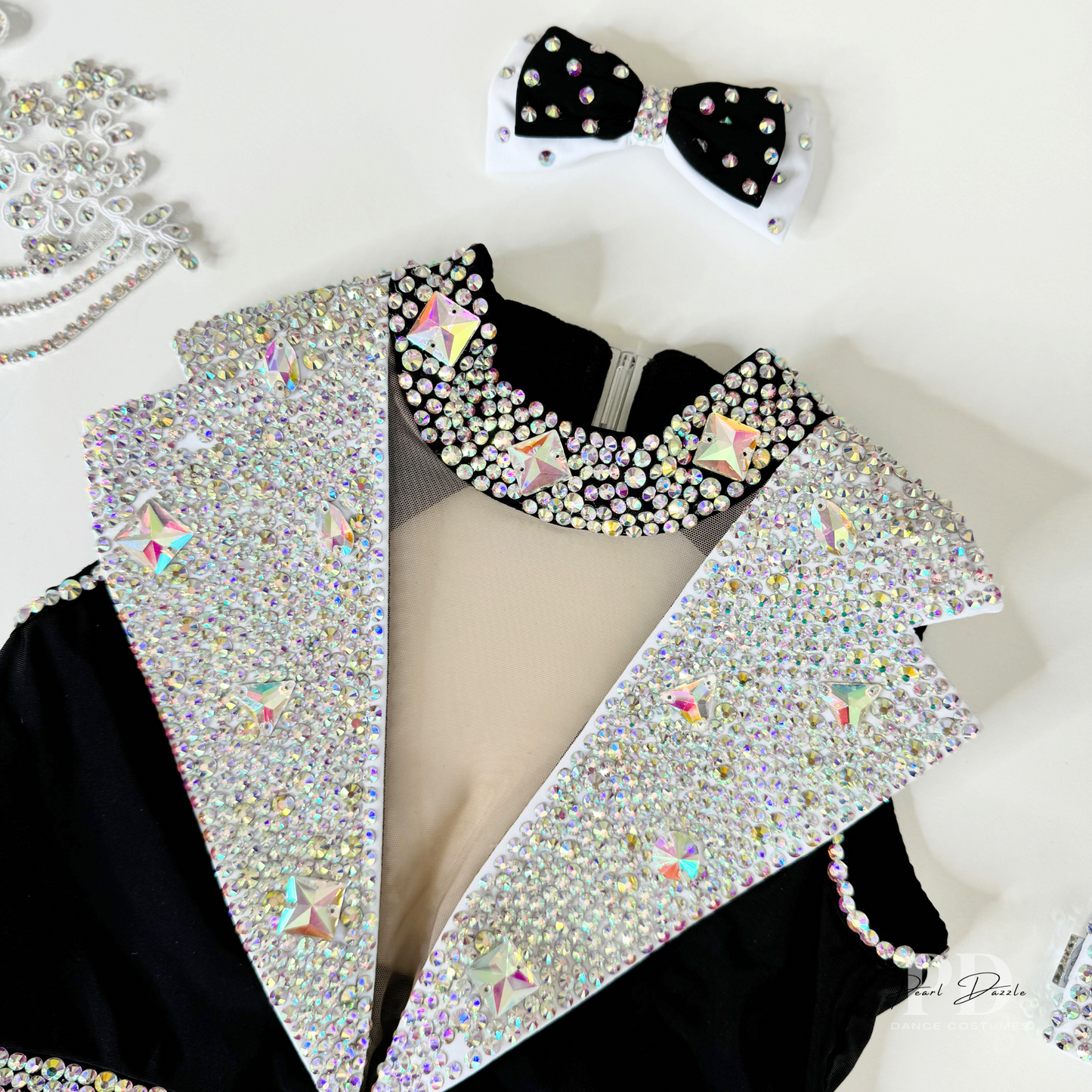 Ready to ship 9-10Y Tuxedo Black&White Jazz Dance Costume