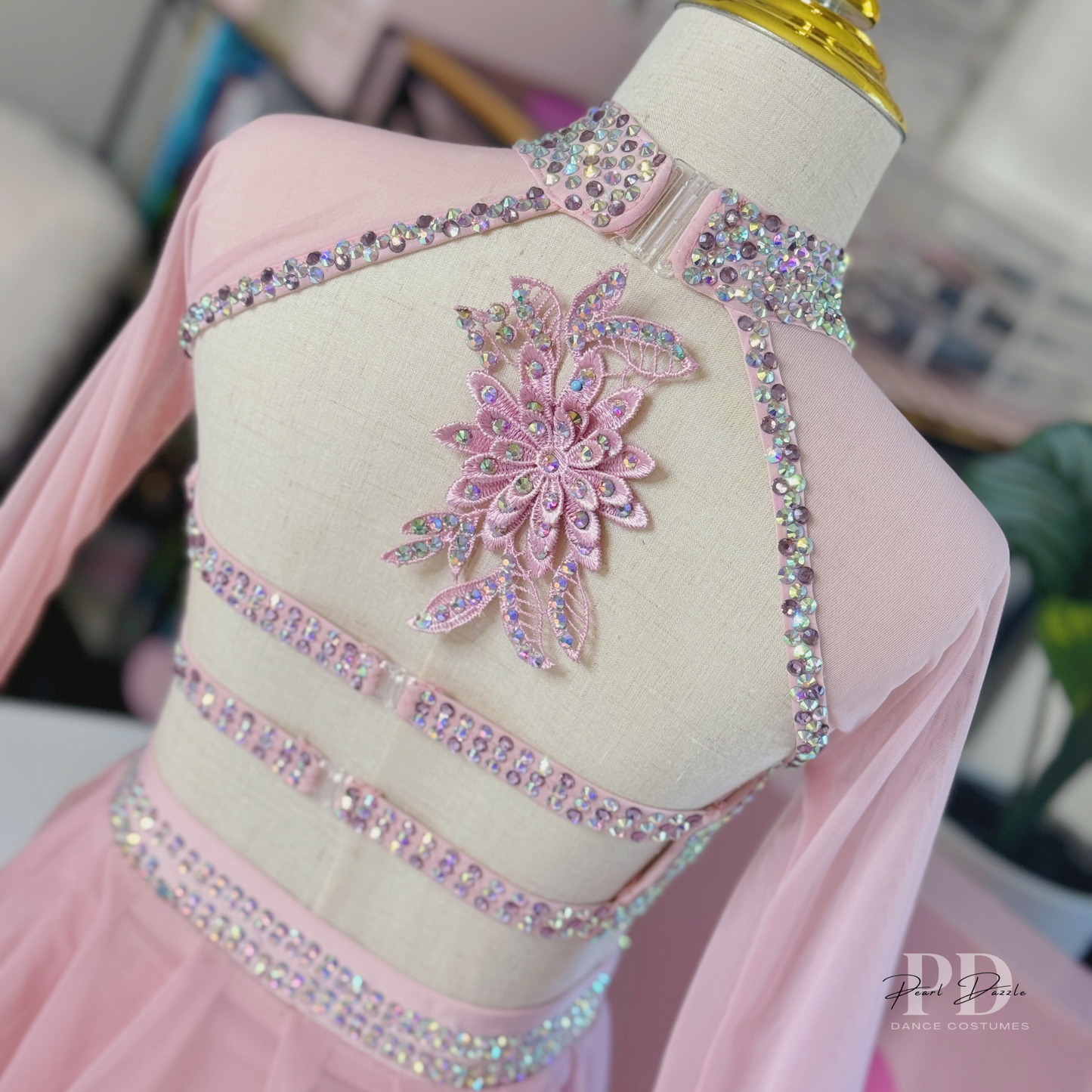 Ready to ship 7/8Y Dreamy Pink Customized Lyrical Dance Costume