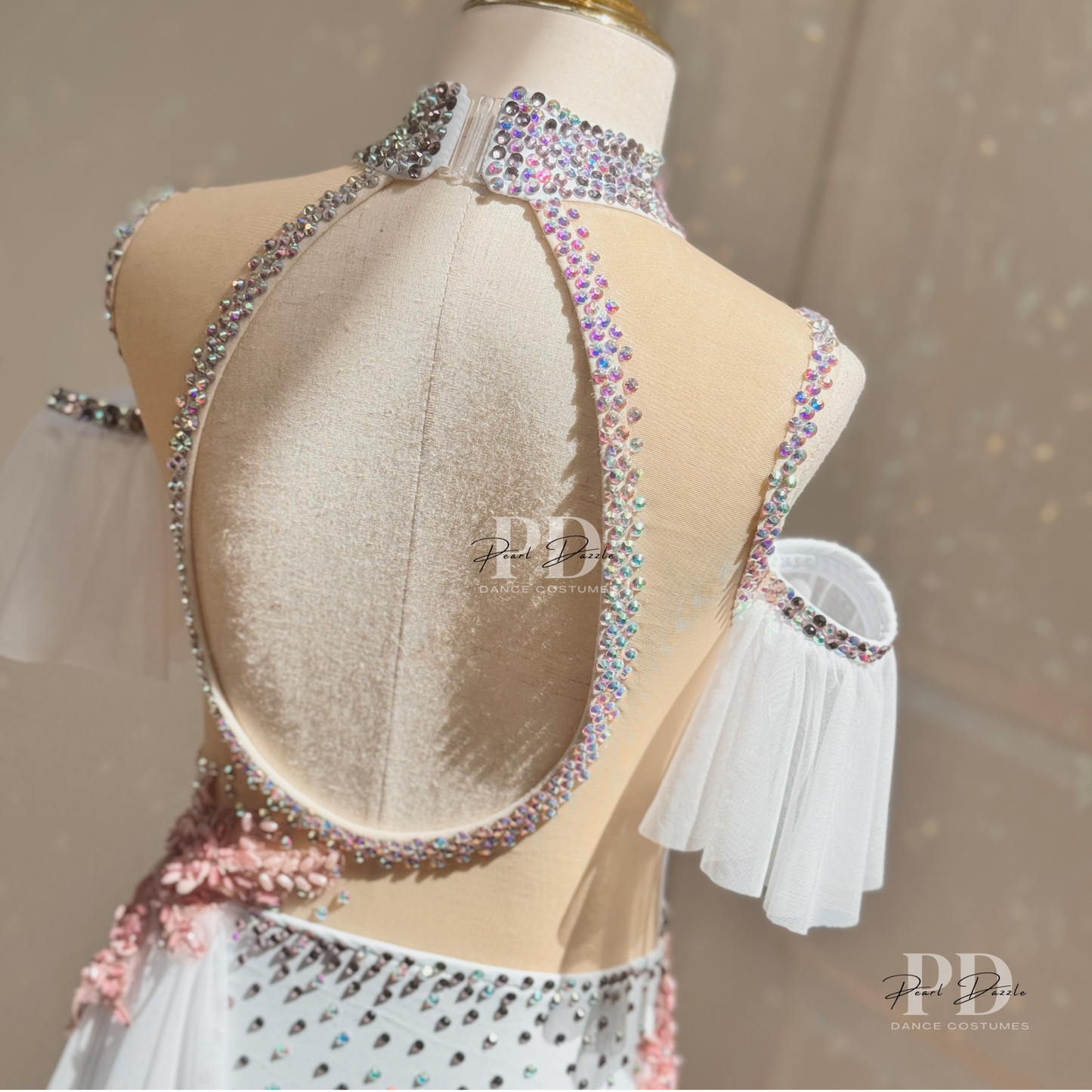 Made to order -Floral White Beautiful Customized Lyrical Dance Costume