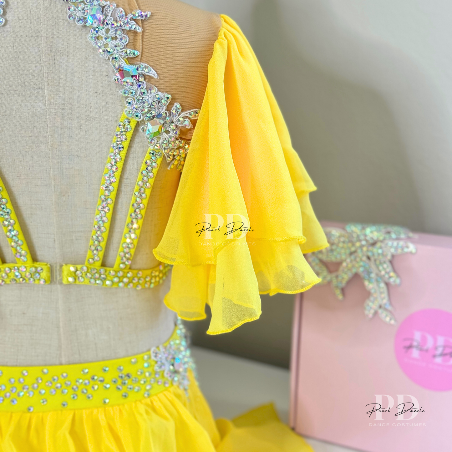 Made to order- Beautiful Yellow Customized Lyrical Dance Costume