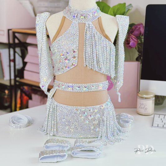 Ready to ship 7/8Y Diamond Dazzle -Customized Jazz Dance Costume