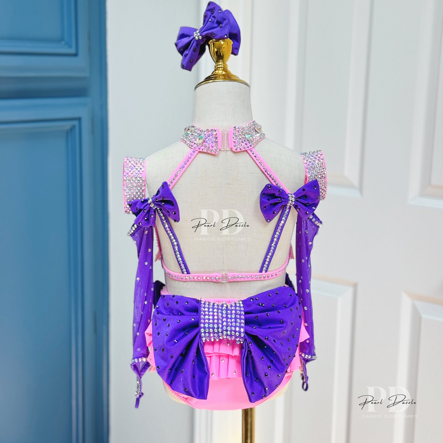 Pink/Purple Bow Jazz Dance Costume