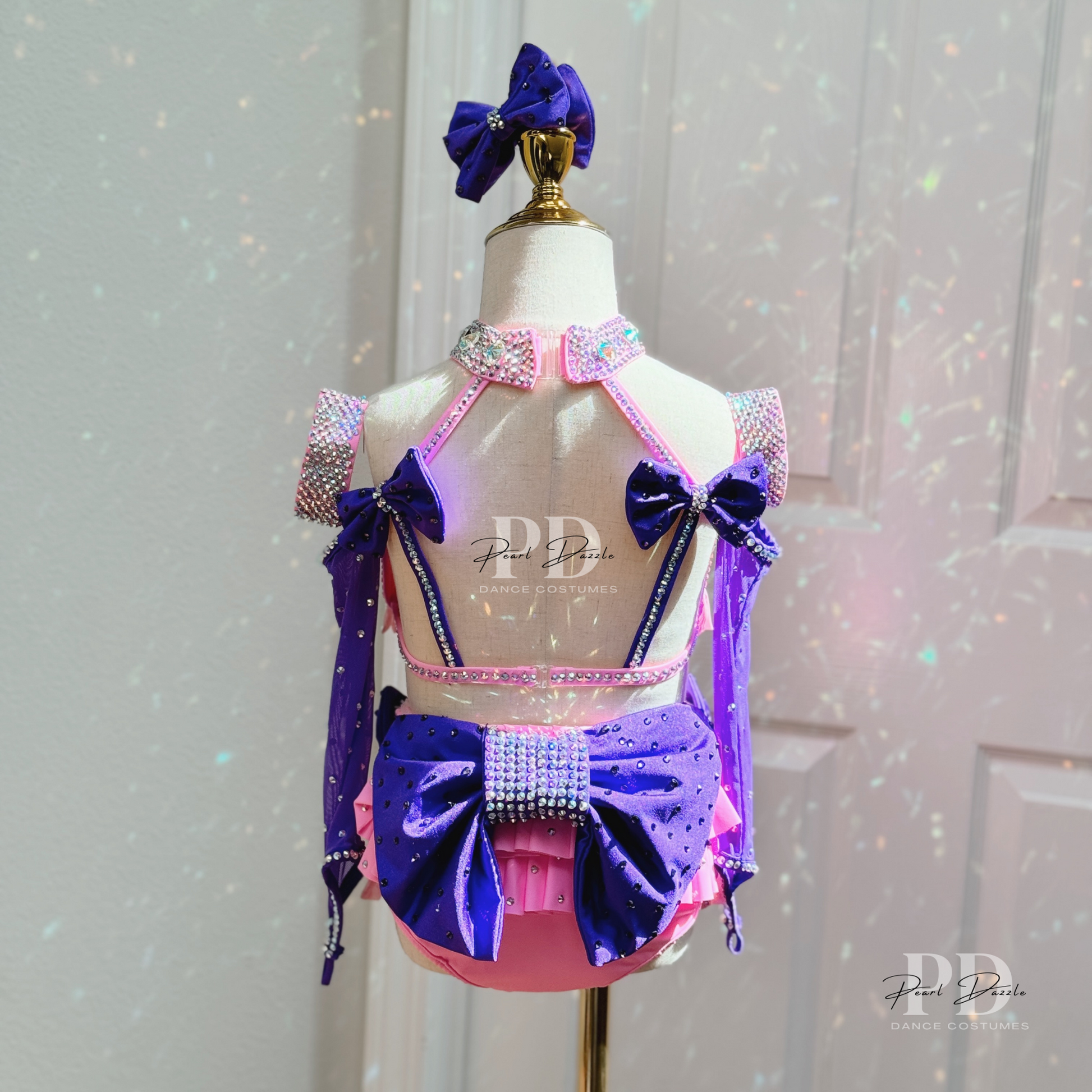 Pink/Purple Bow Jazz Dance Costume