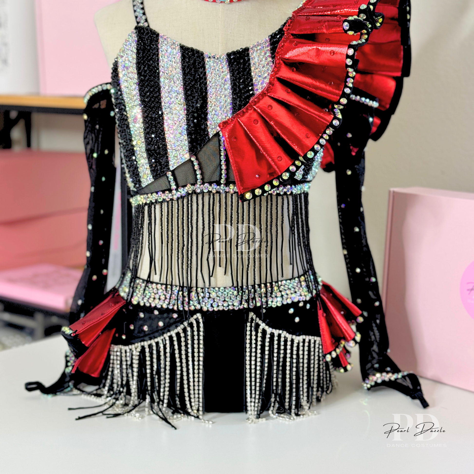 Made to order- Speak French Theme Customized Jazz  Dance Costume