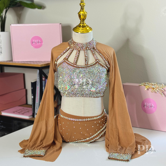 Made to order - Dreamy Mocha Customized Lyrical Dance Costume